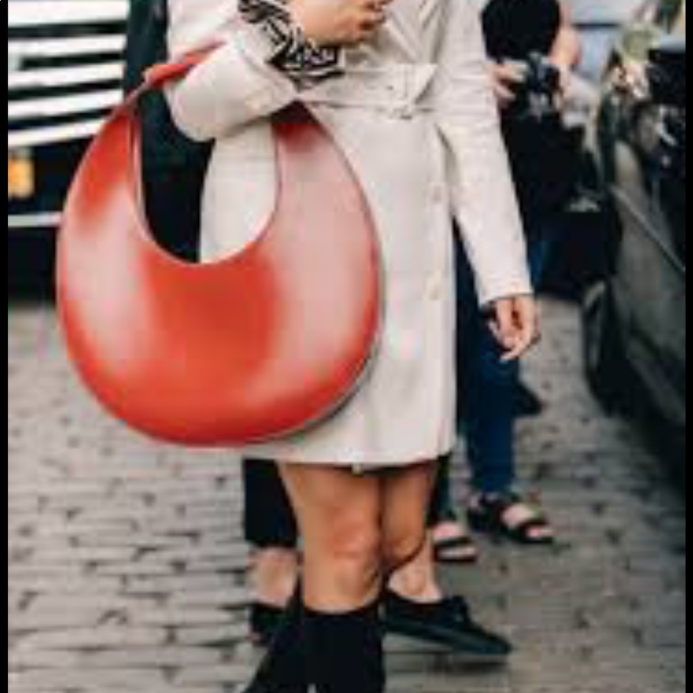 STAUD Large Moon Bag in Cognac - Includes Dust Bag - Picture 7 of 13